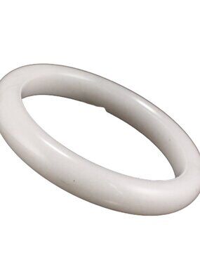 Natural Tianshan Jade Bangle 48.6g 61mm ID White Quartzite Stone Bracelet J014